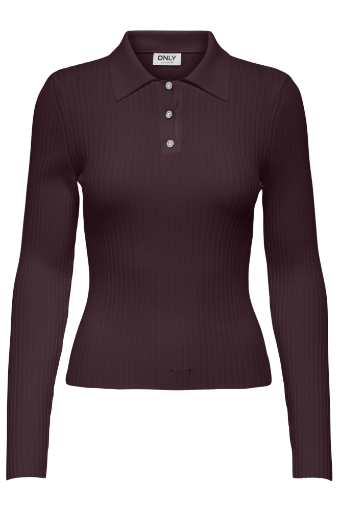 ONLELISA L/S RIB POLO RP KNT 15355354 WINETASTING